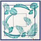 Spring and summer new small square scarf leaves breathable satin silk scarf refreshing multi-color s