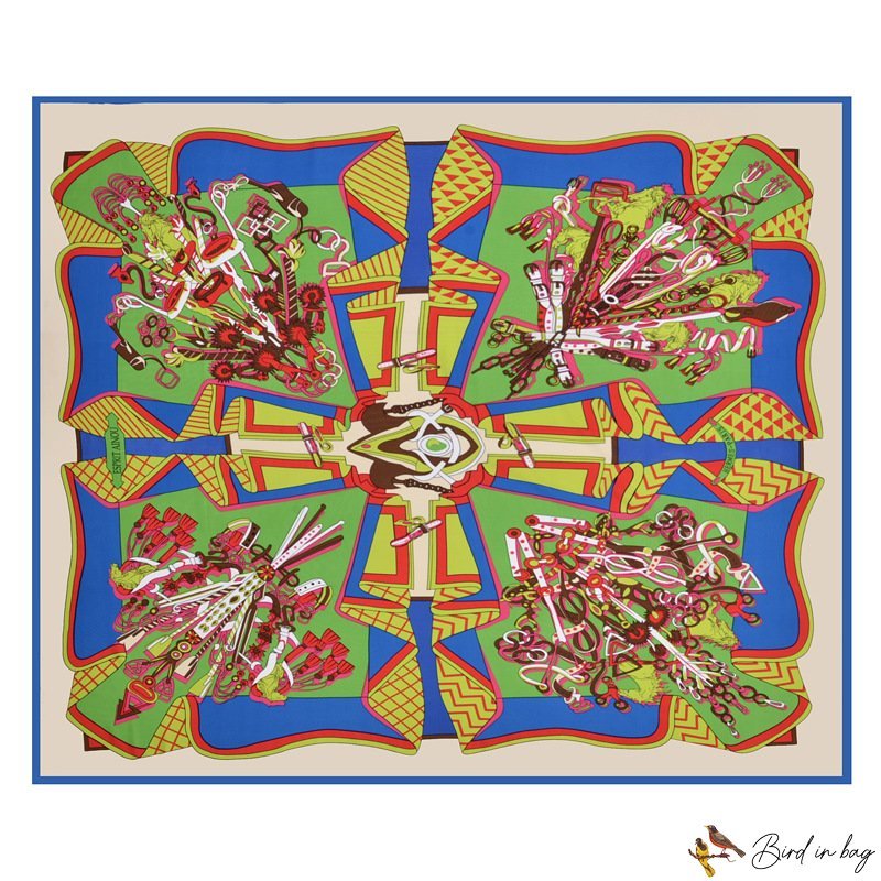 Section 130cm twill silk scarf vacation beach scarf scarf