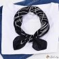 eaby mulberry silk scarf women black and white back to the pattern of silk decorative ladies small n