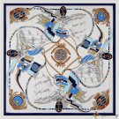 New twill silk silk scarf female voyage sailing large square scarf 130cm seaside vacation shawl scar