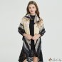 New square scarf female vintage lace fan print silk scarf 130cm travel shawl