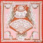 New square scarf female vintage lace fan print silk scarf 130cm travel shawl