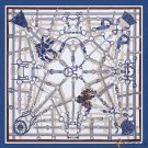 Autumn and winter new silk scarf female retro crown belt twill silk scarf 130cm travel shawl