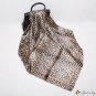 Simulation silk scarf female 90cm satin square scarf leopard print scarf Moslin wrap headscarf