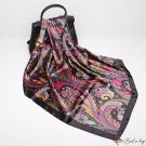 Malay turban silk scarf female simulation silk large square scarf scarf 90cm satin silk scarf cashew