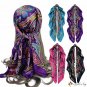 Malay turban silk scarf female simulation silk large square scarf scarf 90cm satin silk scarf cashew