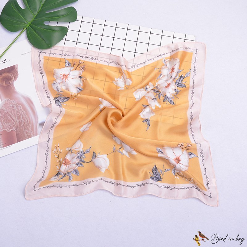 Tie package small square scarf silk scarf new silk segment retro literature decorative small neck sc