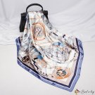 Spring new silk scarf female simulation silk large square scarf mother scarf 90cm sailing shawl