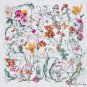 Silk scarf ladies vine flowers 130cm twill silk simulation silk large printed square scarf shawl