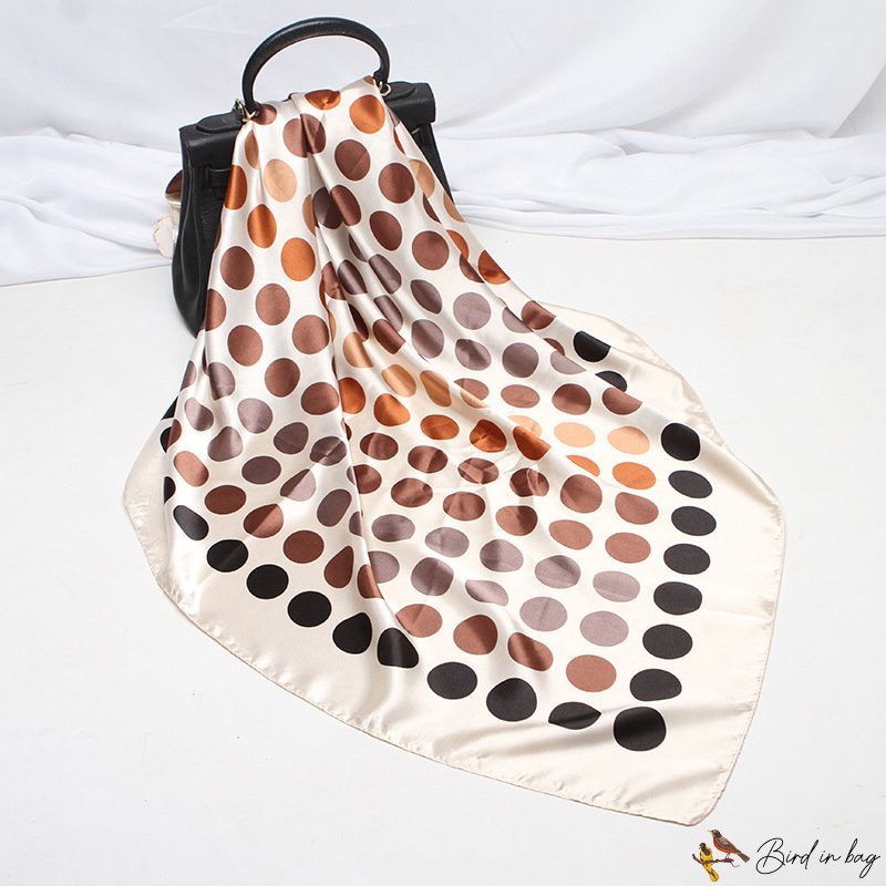 New simulation of silk scarf female printing large square scarf retro scarf