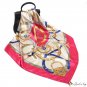 New simulated silk scarf female classic models belt printing 90 square scarf Muslim headscarf