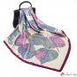 New large leaves printed silk scarf female high-quality headscarf simulation silk satin 90 square sc