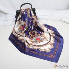 New simulation silk scarf female jewel pattern rose red printing square scarf opening scarf