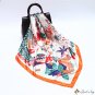 New simulation of silk scarf female vine flower blue printing 90cm square scarf cover head scarf