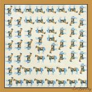New silk small square scarf women tied hair pony animal 53 neck scarf printed silk scarf