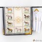 New simulation silk new satin long scarf ten horses printed silk scarf female scarf vacation shawl