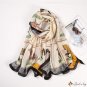 New simulation silk new satin long scarf ten horses printed silk scarf female scarf vacation shawl