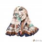 New simulation silk new satin long scarf ten horses printed silk scarf female scarf vacation shawl