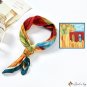 Wind new silk satin small square scarf new 53 simulation silk scarf mountains and rivers neck scarf