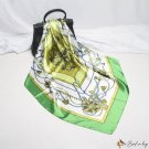 Classic model simulation silk scarf satin 90 square scarf satin print scarf spring decorative shawl