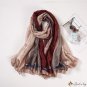 New simulation of silk satin long scarf new green fresh wind silk scarf female printing scarf shawl