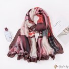 Retro wind new satin long scarf 0 new silk satin silk scarf female print Mother's Day shawl