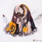 Retro wind new satin long scarf 0 new silk satin silk scarf female print Mother's Day shawl