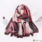 Retro wind new satin long scarf 0 new silk satin silk scarf female print Mother's Day shawl