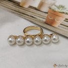 Classic electroplated three-ring silk scarf buckle line pearl scarf buckle enamel square ring buckle