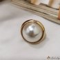 Classic electroplated three-ring silk scarf buckle line pearl scarf buckle enamel square ring buckle