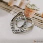 Classic electroplated three-ring silk scarf buckle line pearl scarf buckle enamel square ring buckle