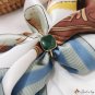 Classic electroplated three-ring silk scarf buckle line pearl scarf buckle enamel square ring buckle