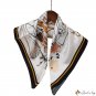 Retro new ins digital printing simulation silk scarf modern women scarf square decorative neckerchie