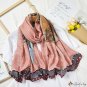 New cotton linen scarf Stallion City powder blue silk scarf 0 * 90 long scarf decorative thin shawl