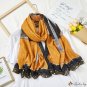 New cotton linen scarf Stallion City powder blue silk scarf 0 * 90 long scarf decorative thin shawl