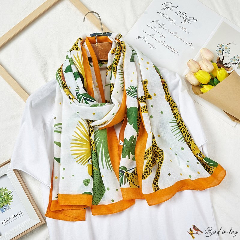 New cotton linen scarf female wind silk scarf retro khaki black long scarf decorative thin shawl