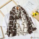 New cotton linen scarf female wind hijab silk scarf retro elegant long scarf striped shawl