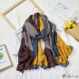 New cotton linen scarf female wind hijab silk scarf retro elegant long scarf striped shawl