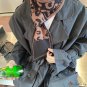 New knitted wool scarf literary fashion small ears narrow long strips pointed corner scarf models