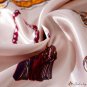 Spring and summer new simulation silk scarf key printing turban shawl 90 * 90CM Muslim square scarf 