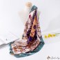 Spring and summer new simulation silk scarf key printing turban shawl 90 * 90CM Muslim square scarf 