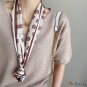 Season new ribbon hair ribbon small floating ribbon simulation silk scarf female neck scarf Pin scar