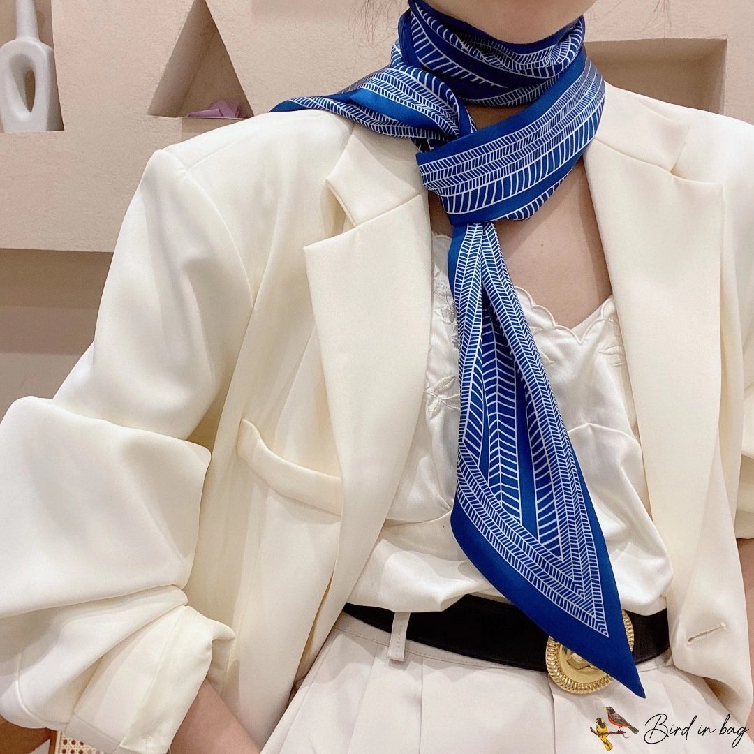 Spring and autumn satin ribbon long strip silk scarf small scarf female long simple decorative scarf