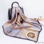 Silk scarf female spring pink simulation silk printing scarf 90x90cm satin large square scarf shawl