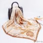 Silk scarf female spring pink simulation silk printing scarf 90x90cm satin large square scarf shawl