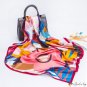 Female large square scarf simulation silk printing neck scarf scarf