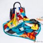 Female large square scarf simulation silk printing neck scarf scarf