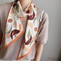 New bag silk scarf hair ribbon simulation silk scarf female satin small broken flower neck scarf Pin