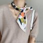 New bag silk scarf hair ribbon simulation silk scarf female satin small broken flower neck scarf Pin