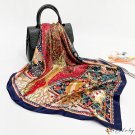 Silk scarf female spring simulation silk printing scarf tree of life 90x90cm satin large square scar